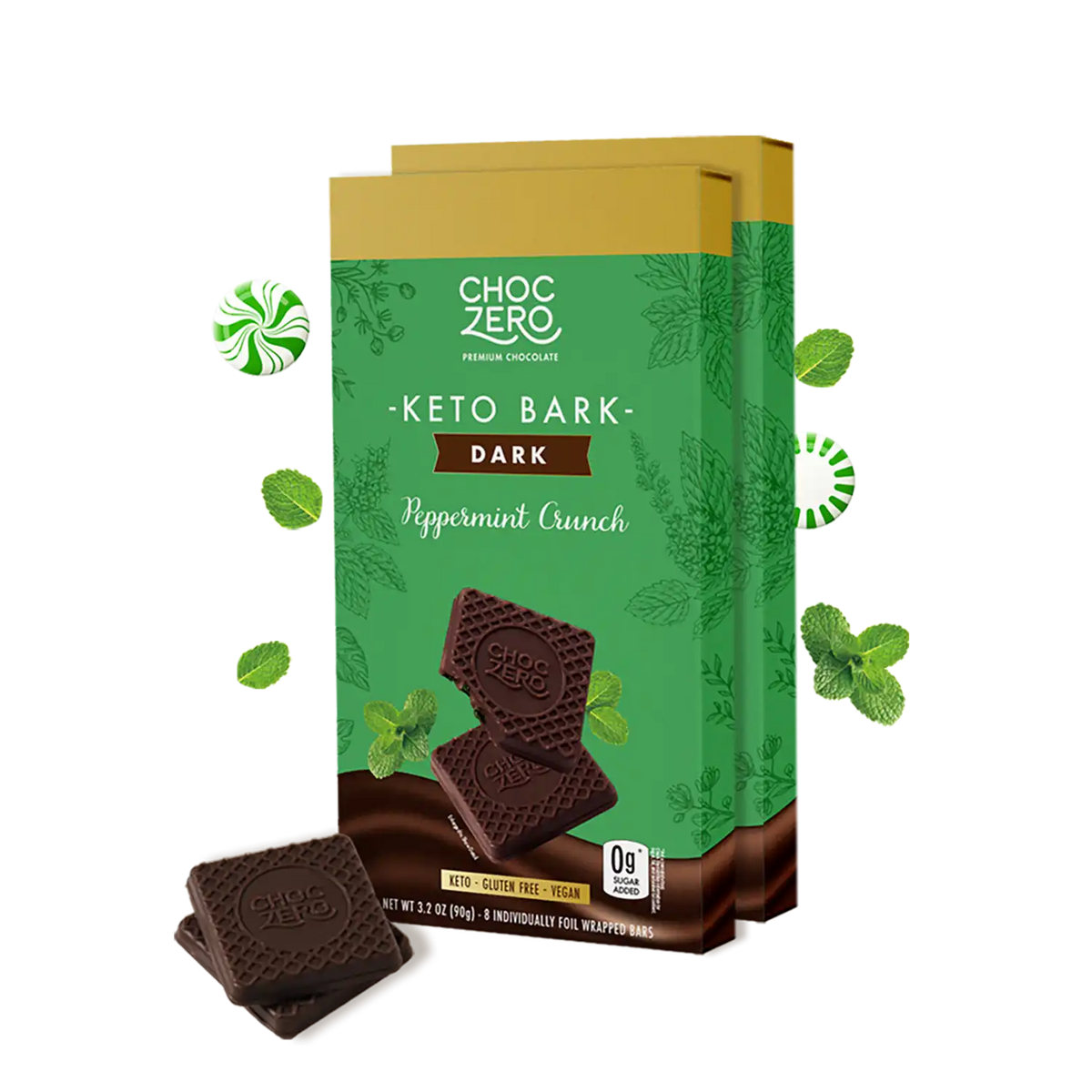 Dark Chocolate Peppermint Keto Bark